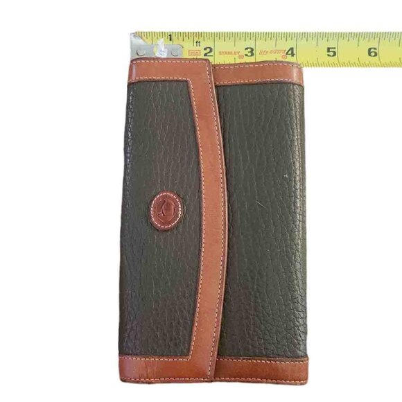 VTG Dooney & Bourke All Weather Leather Trifold Checkbook Wallet Clutch - Picture 11 of 13